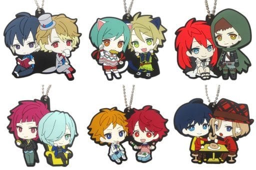 Masumi Usui, etc. A3! Buddycolle Rubber Mascot 2nd Performance All 6 Types Set Key Ring [USED]