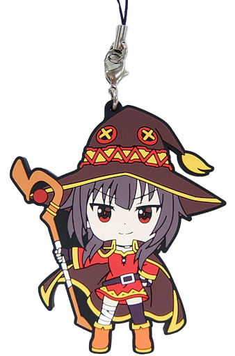 Megumin A KonoSuba: God's Blessing on this Wonderful World! Legend of Crimson Ichiban Kuji Rubber Strap Kyun Chara Illustrations Prize G Key Chain [USED]