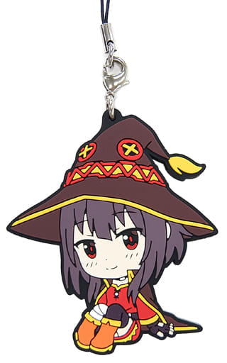 Megumin B KonoSuba: God's Blessing on this Wonderful World! Legend of Crimson Ichiban Kuji Rubber Strap Kyun Chara Illustrations Prize G Key Chain [USED]