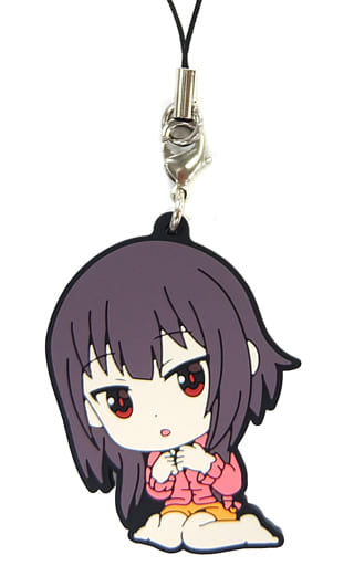 Megumin F KonoSuba: God's Blessing on this Wonderful World! Legend of Crimson Ichiban Kuji Kyun Chara Illustrations Rubber Charm Kyun Chara Illustrations Prize G Key Chain [USED]