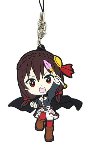 Yun Yun KonoSuba: God's Blessing on this Wonderful World! Legend of Crimson Ichiban Kuji Rubber Strap Kyun Chara Illustrations Prize G Key Chain [USED]