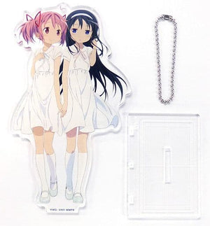 Madoka Kaname Homura Akemi Puella Magi Madoka Magica The Movie Rebellion Acrylic Keychain Official Online Shop Shaft Ten Opening Commemoration Limited Key Chain [USED]