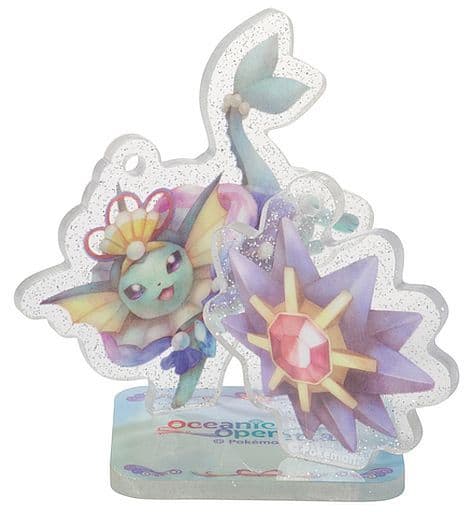 Vaporeon Pokemon Acrylic Stand Keychain Oceanic Operetta Pokemon Center Limited Key Chain [USED]