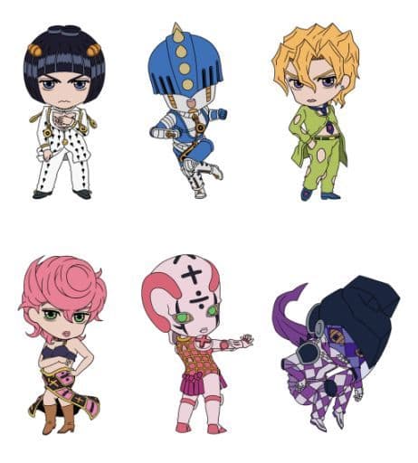 Bruno Bucciarati, etc. JoJo's Bizarre Adventure Part 5: Golden Wind Rubber Strap Collection Vol.3 All 6 Types Set Key Chain [USED]