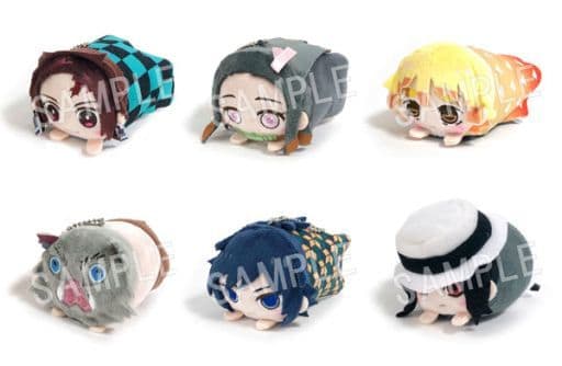 Tanjiro Kamado, etc. Demon Slayer: Kimetsu no Yaiba Mochikororin Plush Mascot All 6 Types Set Plush Toys [USED]