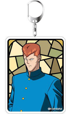 Kazuma Kuwabara Yu Yu Hakusho Newly Drawn Acrylic Key Chain Key Chain [USED]