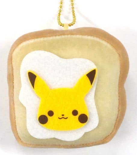 Pikachu Plain Bread Pokemon Ichiban Kuji Pokemon Mascot Pikachu Bakery Shop Key Ring [USED]