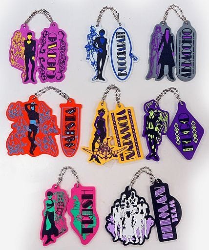Giorno Giovanna, etc. JoJo's Bizarre Adventure Golden Wind Ichiban Kuji Vol.2 Rubber Charm Prize F All 8 Types Set Charm [USED]