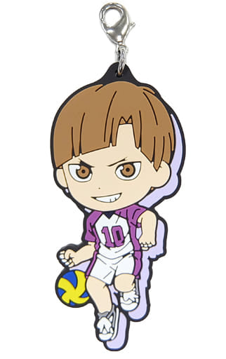 Kenjiro Shirabu Haikyu!! Ichiban Kuji Heartbeat of Joy Kyun Chara Illustrations Rubber Charm Prize H Charm [USED]