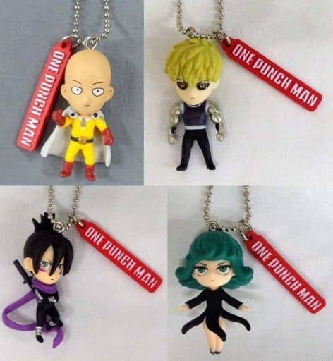Sonic, etc. One Punch Man Figure Key Chain All 4 Types Set Key Chain [USED]
