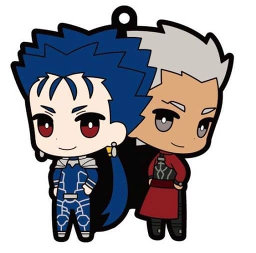 Archer / Emiya Lancer / Cu Chulainn Fate/Grand Order Buddycolle Rubber Mascot Key Ring [USED]