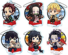 Nezuko Kamado, etc. Demon Slayer: Kimetsu no Yaiba Tojicolle Machiai Chaya Acrylic Key Chain All 6 Types Set Key Chain [USED]