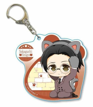 Ango Sakaguchi Bungo Stray Dogs Nekoguburi Choideka Acrylic Key Chain Key Chain [USED]