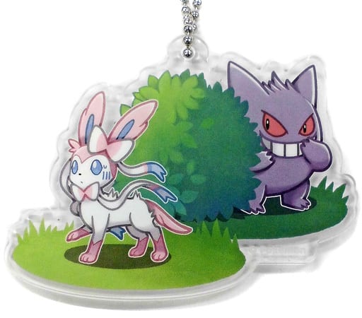 Gengar Sylveon Pokemon Acrylic Charm Collection Gengar de Hiyari!? Pokemon Center Limited Charm [USED]