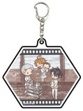 Emma, etc. Piggyback The Promised Neverland Graph Art Design Acrylic Key Chain 01 Scene Ver. Key Chain [USED]