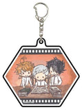 Emma, etc. Book The Promised Neverland Graph Art Design Acrylic Key Chain 01 Scene Ver. Key Chain [USED]