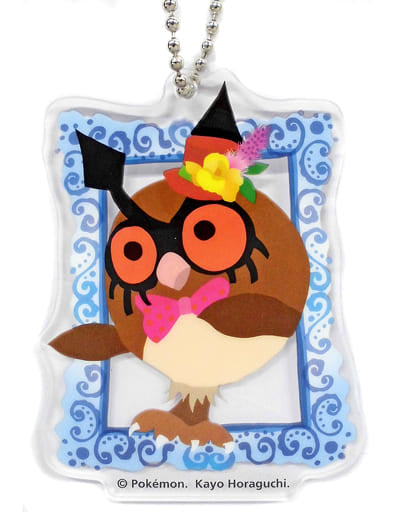 Hoothoot Pokemon Acrylic Charm Collection Berry's Forest. Ghost's Castle Castle Charm [USED]