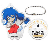 Okinu GS Mikami: Gokuraku Daisakusen!! Trading Acrylic Stand Key Chain animate cafe Limited Key Chain [USED]