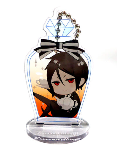 Sebastian Michaelis Black Butler Black Label Trading Bottled Acrylic Stand Key Chain Key Chain [USED]