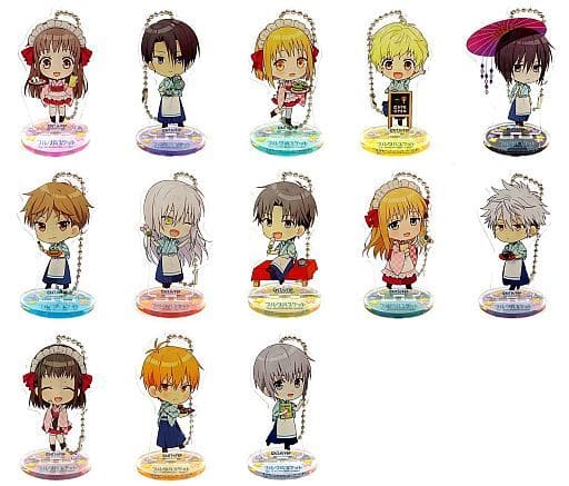 Souma Kyou, etc. Fruits Baske Trading Acrylic Stand Key Chain animate cafe Limited All 13 Types Set Key Chain [USED]