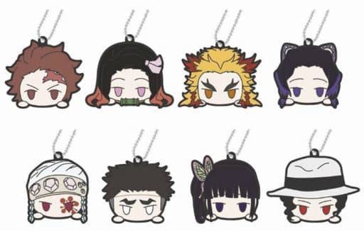Nezuko Kamado, etc. Demon Slayer: Kimetsu no Yaiba Odango Series A All 8 Types Set Key Ring [USED]