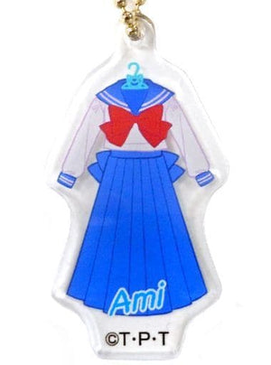 Ami Mizuno Sailor Moon Acrylic Keychain School Uniform Ver. Sailor Moon Cafe 2019 in Box Cafe Limited Key Chain [USED]