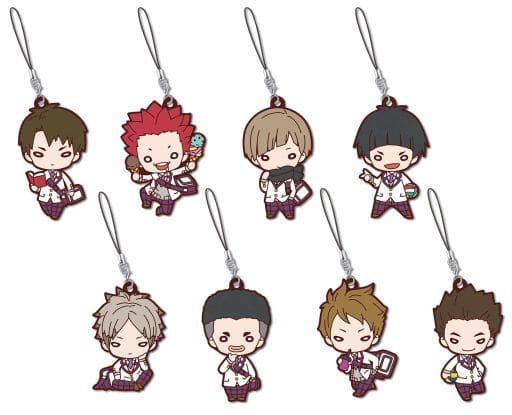 Wakatoshi Ushijima, etc. Haikyu!! Nitotan Uniform Shiratorizawa Academy High School Rubber Mascot All 8 Types Set Key Chain [USED]