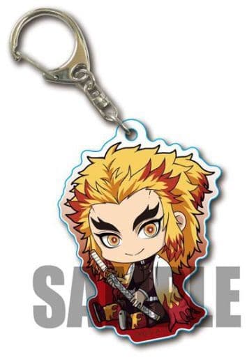Kyojuro Rengoku Demon Slayer: Kimetsu no Yaiba Gyugyutto Acrylic Key Chain Second Edition Key Ring [USED]