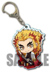 Kyojuro Rengoku Demon Slayer: Kimetsu no Yaiba Gyugyutto Acrylic Key Chain Second Edition Key Ring [USED]