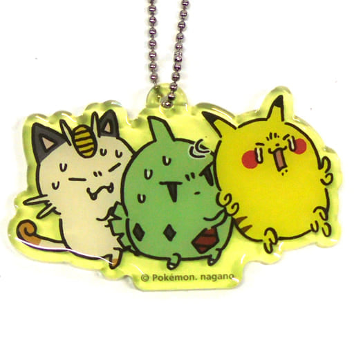 Meowth Larvitar Pikachu Pokemon 24 Hours Pokemon Chu Acrylic Charm Collection Pokemon Center Limited Charm [USED]
