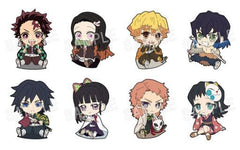 Nezuko Kamado, etc. Demon Slayer: Kimetsu no Yaiba Petanko Trading Rubber Strap All 8 Types Set Key Chain [USED]