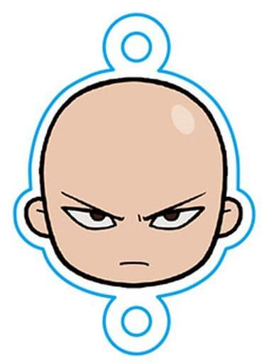 Saitama Anger One Punch Man Churu Chara Renketsu! Key Chain Key Chain [USED]