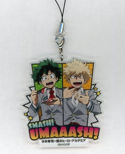 My Hero Academia Izuku Midoriya Katsuki Bakugo Original Acrylic Keychain Hama Sushi Exclusive Menu Order Benefits Keychains [USED]