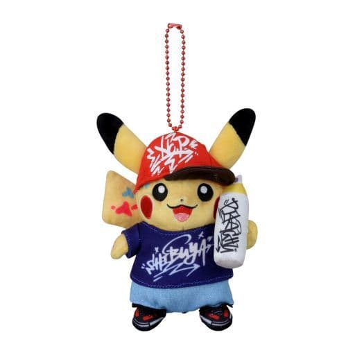 Pikachu Graffiti Artist Style Pokemon Pokemon Center Shibuya Graffiti Art Mascot Pokemon Center Limited Key Chain [USED]