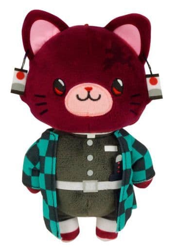 Tanjiro Kamado Demon Slayer: Kimetsu no Yaiba Plush Key Chain with Eye Mask withCAT Key Chain [USED]