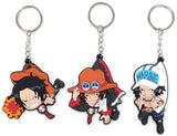 Portgas D. Ace One Piece Tsumamare Key Chain Jump Festa 2020 Limited Set of 3 Key Chain [USED]