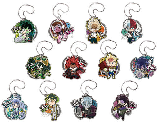 Katsuki Bakugo, etc. My Hero Academia Pita! Deformed Go!! Acrylic Key Chain All 12 Types Set Key Chain [USED]