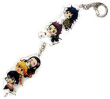 Tanjiro Kamado, etc. SD Pattern Demon Slayer: Kimetsu no Yaiba Tsunagaru Acrylic Key Chain Set LAWSON Limited Ponta Card Issue Benefits Set of 2 Key Chain [USED]