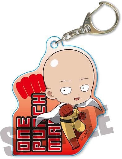 Saitama A One Punch Man Action Series Acrylic Key Chain Key Chain [USED]