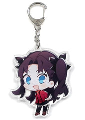 Rin Tohsaka Fate/stay night Newly Drawn Mini Character Acrylic Key Chain Vol.1 Type-Moon Exhibition Fate/Stay Night: 15 Years of Trajectory Limited Key Chain [USED]