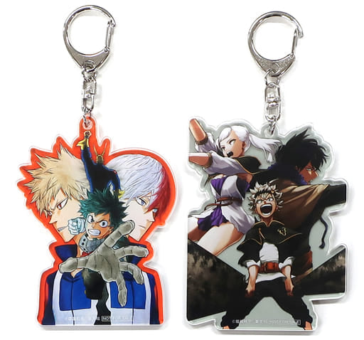 My Hero Academia x Black Clover Izuku Midoriya & Others Creator Swap!! My Hero Academia x Black Clover Collaboration Acrylic Keychain Jump GIGA Exclusive 2019 Vol.1 Collaboration Giveaway!! Winning Item Set of 2 Keychains [USED]