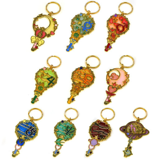 Sailor Mars, etc. Sailor Moon Ichiban Kuji Stained Glass Style Charm Dreamy Colors Collection Prize E All 10 Types Set Charm [USED]