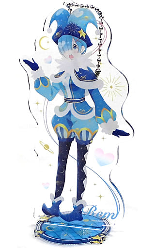 Rem Re:ZERO -Starting Life in Another World- Acrylic Stand Key Chain Birthday Life with Ram 2020Ver. Re:Zero kara Hajimeru Ram to Rem no Tanjoubi Seikatsu 2020 in Shibuya Marui Limited Key Chain [USED]