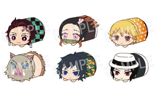 Tanjiro Kamado, etc. Demon Slayer: Kimetsu no Yaiba Mamekororin Plush Mascot All 6 Types Set Plush Toys [USED]