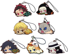 Nezuko Kamado, etc. Demon Slayer: Kimetsu no Yaiba Darun Rubber Strap Collection All 7 Types Set Key Chain [USED]