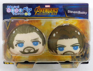 Steve Bucky Avengers: Infinity War Omanjuu Niginigi Mascot Pair Ensky Shop Limited Key Ring [USED]