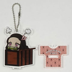 Nezuko Kamado Set of 2 Demon Slayer: Kimetsu no Yaiba X Avail Acrylic Stand Key Chain Key Ring [USED]