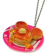 Pancakes 2 Disney Character Mickey Mouse Charameshi Mascot Key Chain [USED]