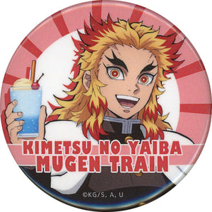 Kyojuro Rengoku Demon Slayer: Kimetsu no Yaiba the Movie: Mugen Train Newly Drawn Illustration Can Badge Ufotable Cinema Limited Tin Badge [USED]