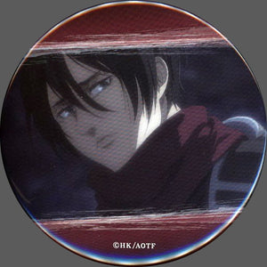 Mikasa Ackerman Calmness Attack on Titan Good Luck! Trading Can Badge [USED]